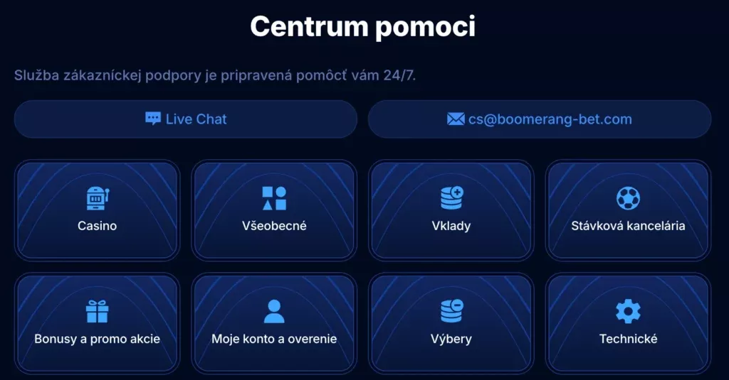 boomerang bet hry TOC 7