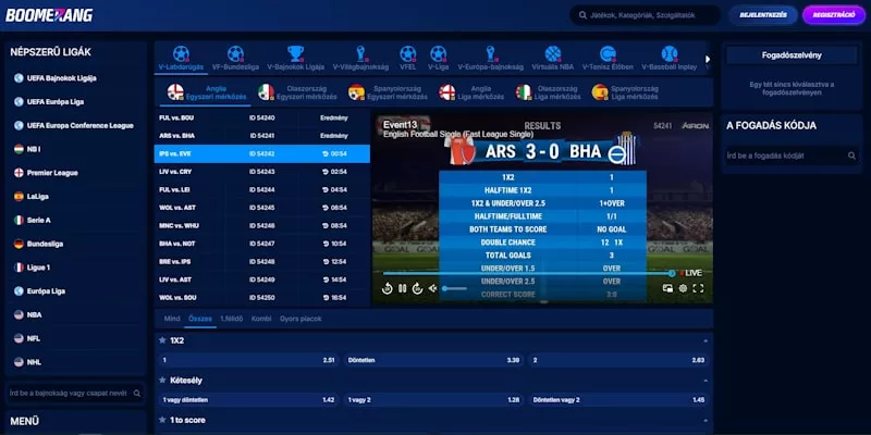 boomerang bet bónuszok TOC 8